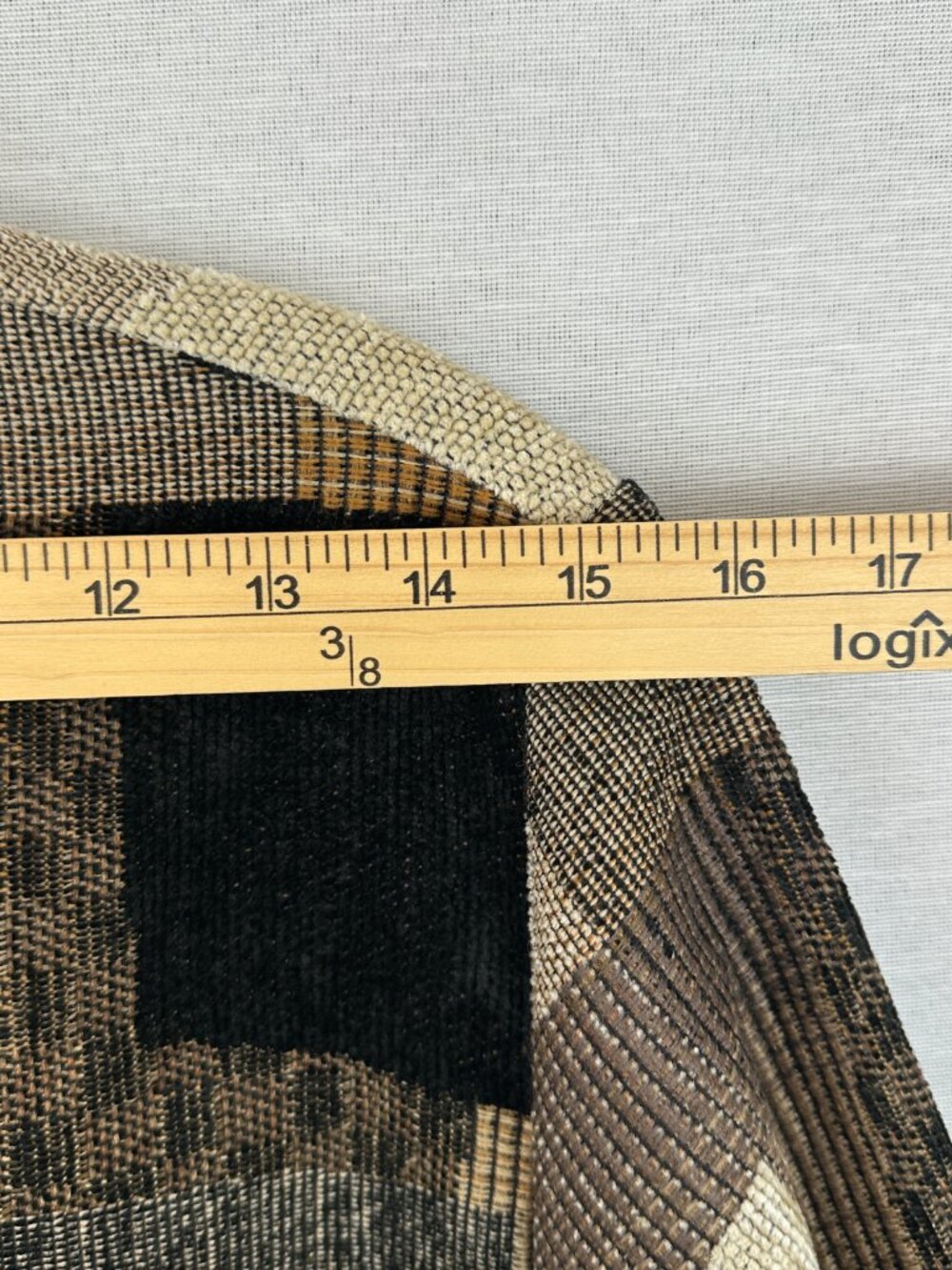 COLDWATER CREEK VINTAGE TAPESTRY FABRIC COLOR BLOCK LEAF PATCHWORK DESIGN SIZE S - Picture 5 of 9